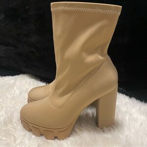 Cape Robbin Tan Heeled Boots